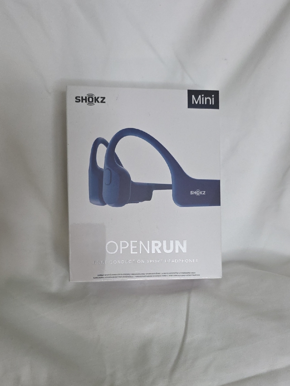 Shokz OpenRun Mini Bone Conduction Headphones - Blue, Unopened